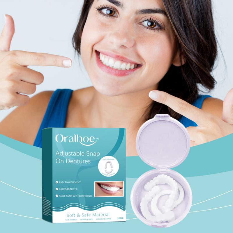 Temporary Teeth Perfect Cover,Adjustable Snap On,Moldable False Teeth for Beautiful Smile,Nature and Comfortable