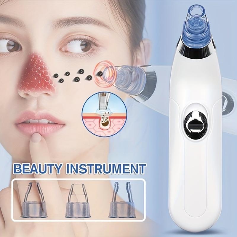 Blackhead Remover Pore Vacuum,4 Suction Heads,3 Strength,USB Rechargeable Blackhead Vacuum Kit-Facial Pore Cleaner Electric Acne Extractor Cruel Adjustable Lightweight Rechargeable Pimple Popper Tool Kit Skin Pore Care Comfort Cleansing Mild Sensitive