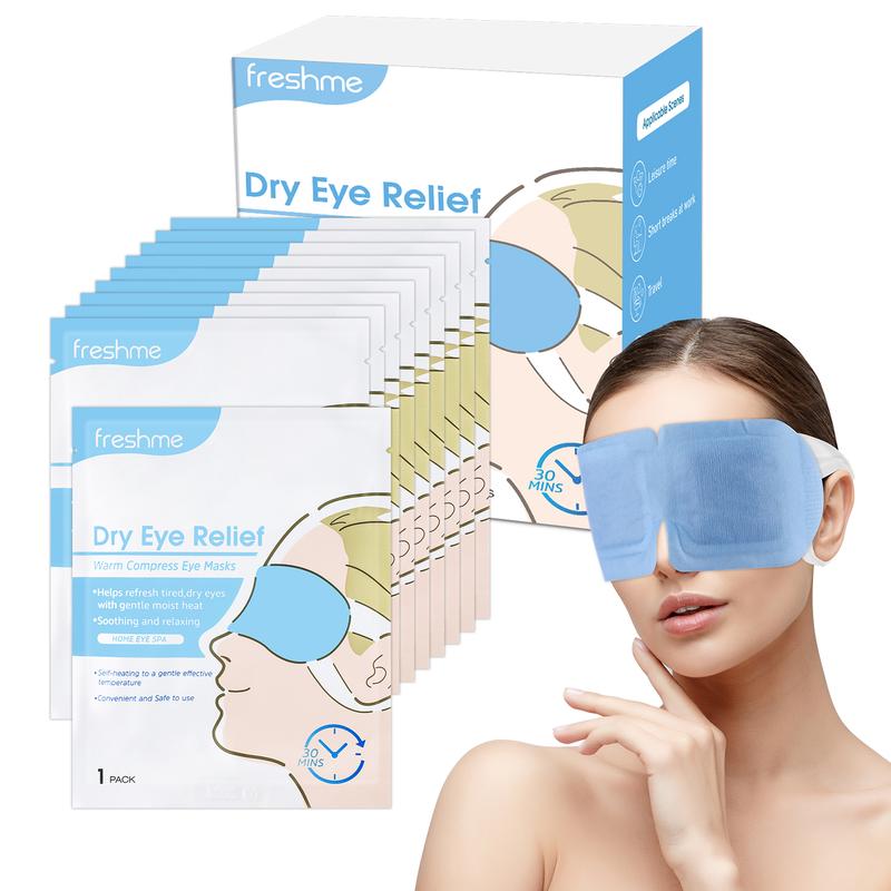 10-Pack Steam Eye Mask for Dry Eye Relief, Spa Warming Compression Eye Mask for Relaxing Sleep, Automatic Heating, Reduces Puffiness and Dark Circles for Comfortable and Relaxing Sleep, Travel Essentials, Must-Have Gift