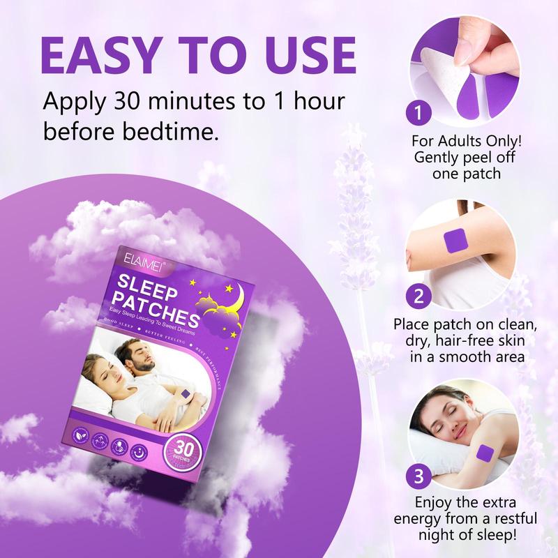 Sleep Patches with Melatonin, 30pcs box Body Care Patches for Women & Men, Body Care Kits for Good Night's Sleep, Christmas Gift