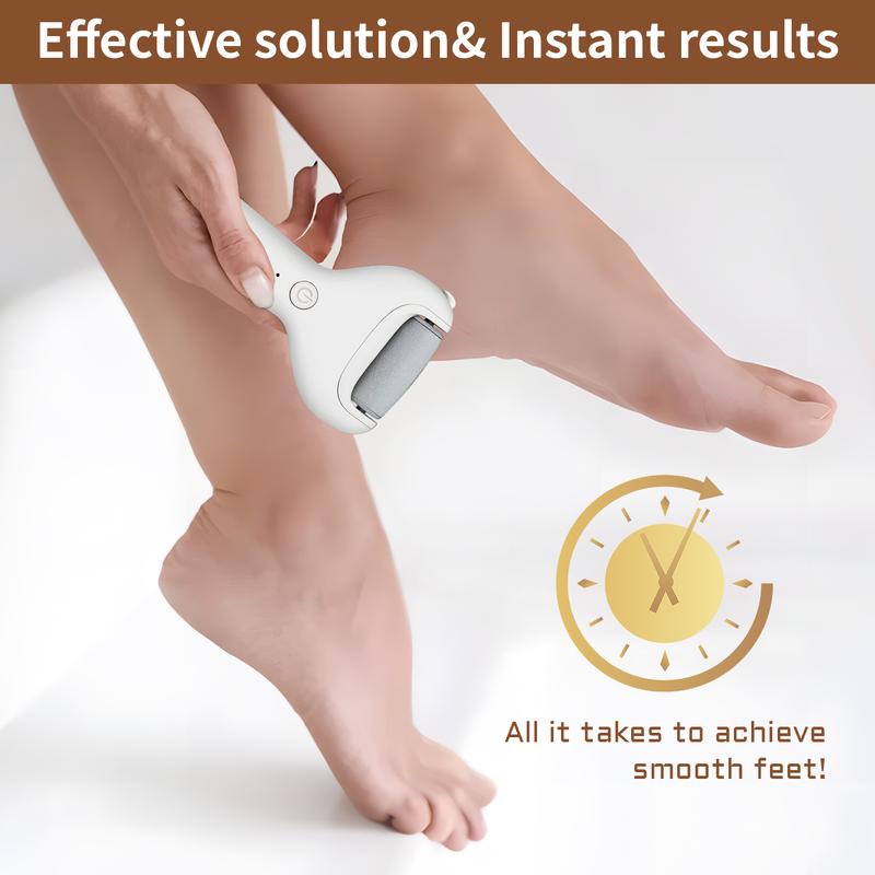 Electric Foot Callus Remover, Rechargeable Portable Electronic Foot File Pedicure Kits, Waterproof Foot Scrubber File, Professional Pedicure RollerTools, Foot Care for Dead Skin Ideal Gift