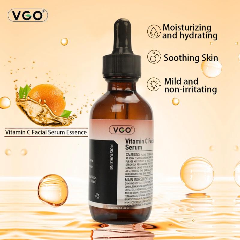 VGO Vitamin C Facial Serum Essence, 30ml Comfort Skincare Face Serum, Gentle Serum Vitamina C Cream-A Daily Cleanser-B3 And VGO Snail Mucin 92% Moisturizer Skin Care Set Radiance Cleansing Hydrate Moisture Skin Repair Hydrating