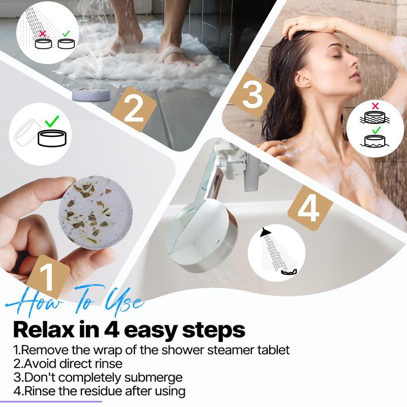 Shower Steamers Aromatherapy Set - 8 Pcs Essential Oils for Relaxation, Perfect Stocking Stuffers & Gifts for Women, Moms, Teens, and Adults