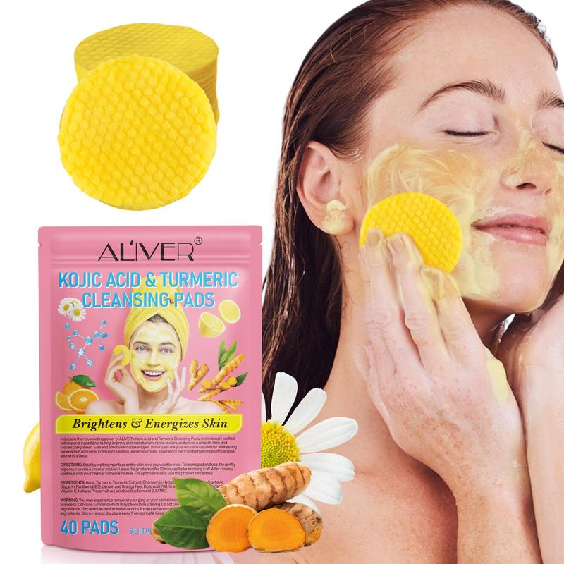 Comfort Turmeric & Ginger Cleansing Pads, 2 Bags Exfoliating Skin Care Pad, Deep Cleansing Facial & Body Wash Product