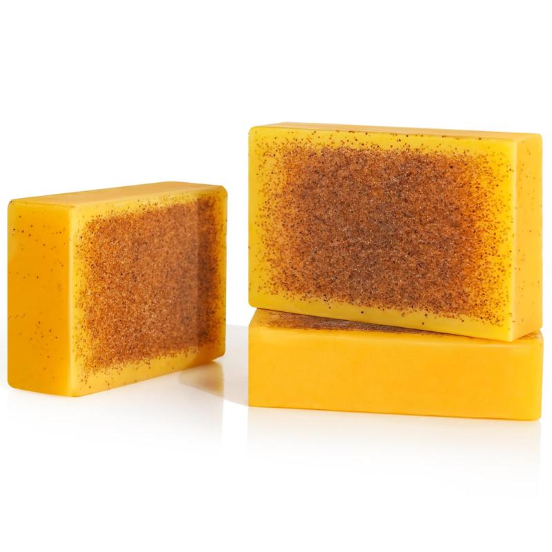 HECMOKS 3-Pack Lemon Turmeric Kojic Acid Soap for Dark Spots, Brightening Bath Bars, Skin Repair Facial Wash Cleansing Body Care