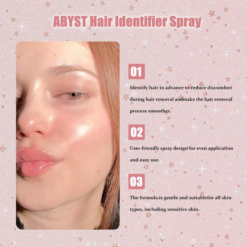 ABYST Limited Time Upgrade Hair identifier Spray for Face Shaving Recognition Spray Moisturizing and Skin Care Hair Removal Women Dermaplaning Kit