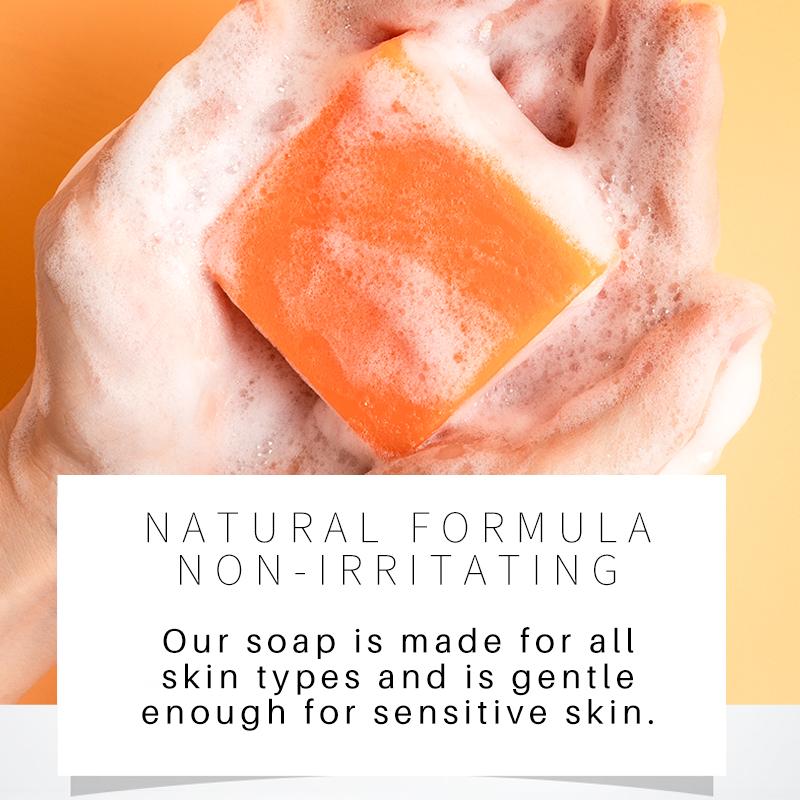 Turmeric Soap Natural Ginger Bar Soap: 2PCS Plants Essential Oil Bar Soap for Face & Body - Reduces Acne & Dark Spot & Cleanses Skin