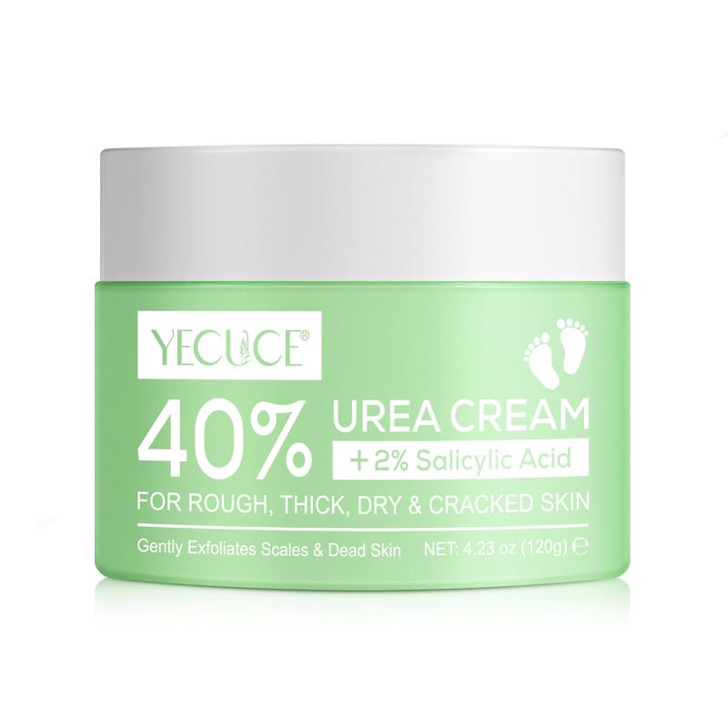 Yecuce Urea Cream 40% plus Salicylic Acid 2%, Foot Cream for Dry Cracked Heels Feet Knees Elbows Hands