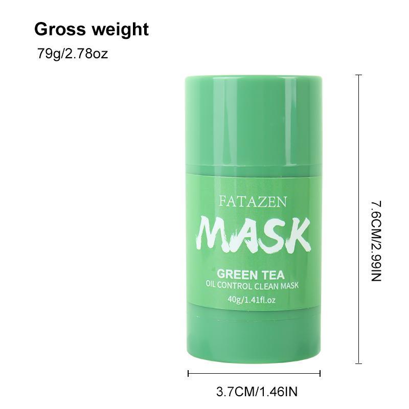 Green Tea Face Mask Stick, Face Moisturizing Oil Controlling Mask Mud, Green Tea Extract Skin Care Mask, Deep Cleansing Pore, Facial Mask Stick