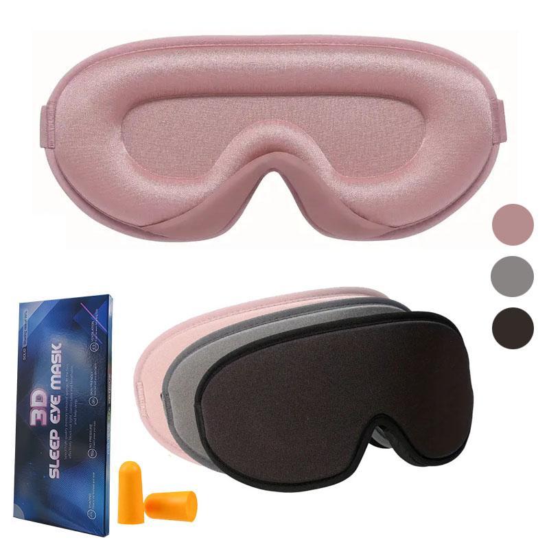 3D Sleep Mask for Side Sleeper, 1 Count 3D Sleep Mask with Adjustable Strap & Earplugs , Soothing Unisex Eye Shade for Restful Sleep & Travel