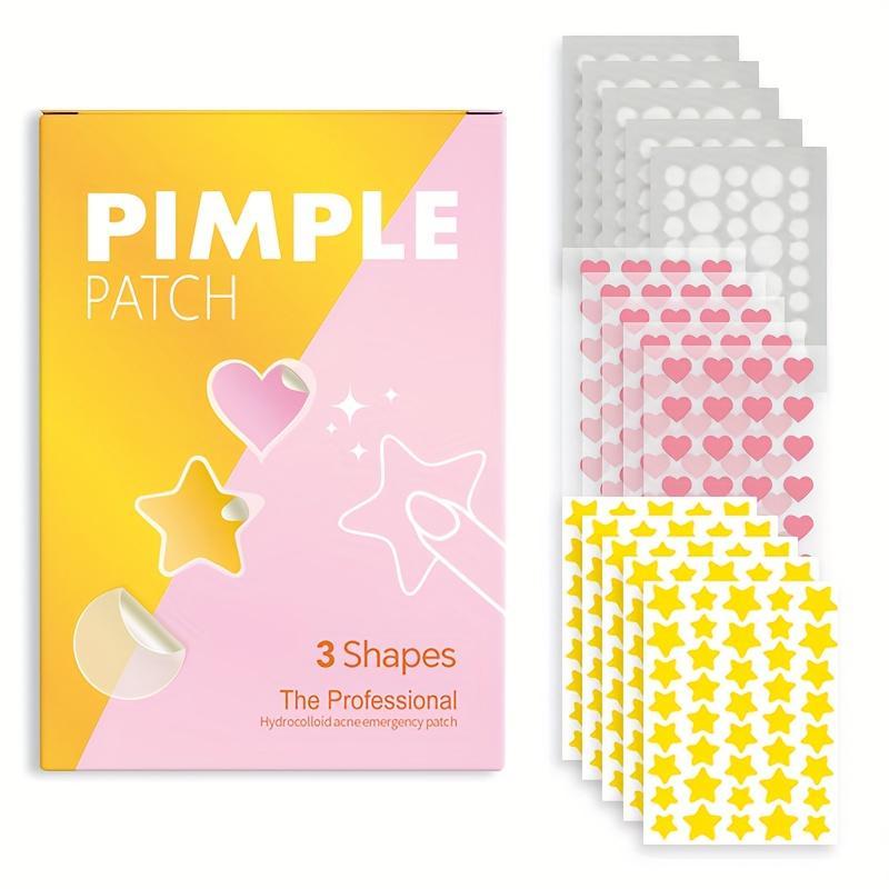 Hydrocolloid Acne Patch, 100pcs set Star & Heart & Round Shaped Acne Cover Patch, Professional Skin Care Product for Women & Men