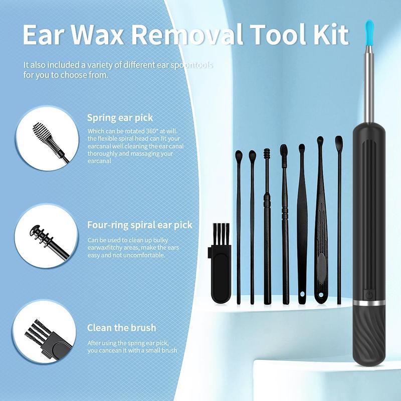 Wireless Earwax Removal Kit, 1 Set HD Visual Ear Cleaner & Accessories, Professional Ear Wax Removal Tool Kit for Women & Men