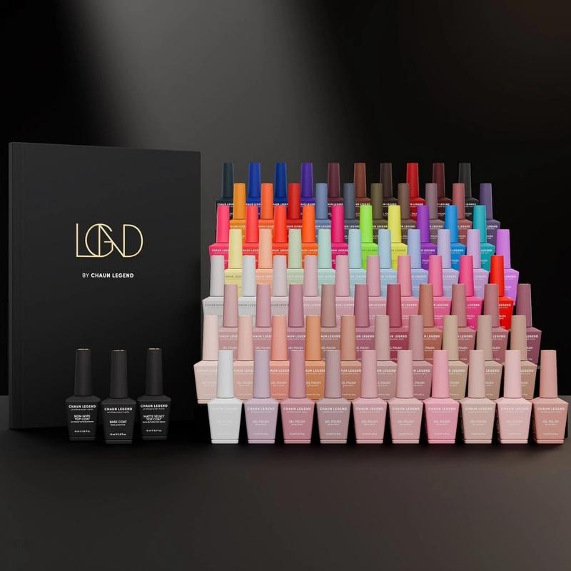 Chaun Legend Gel Nail Polish LG5026 to LC5050 - One Coat Nail Polish Manicures Pedicure French tips and Ombre Nail Art