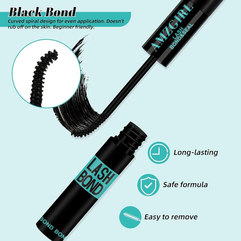 Lash Bond And Seal,Lash Glue For Eyelash Extensions,Eyelashes Clusters Lash Bond And Seal10ml,2 In 1 Eyelash Bond And Seal Long Lasting,Bond And Seal Lash Extensions Strong Hold