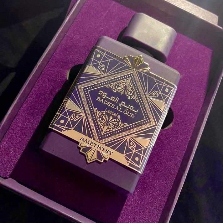 Lattafa Bade'e Al Oud Amethyst EDP - Rose, Jasmine & Oud Perfume with Amber, Vanilla and Patchouli