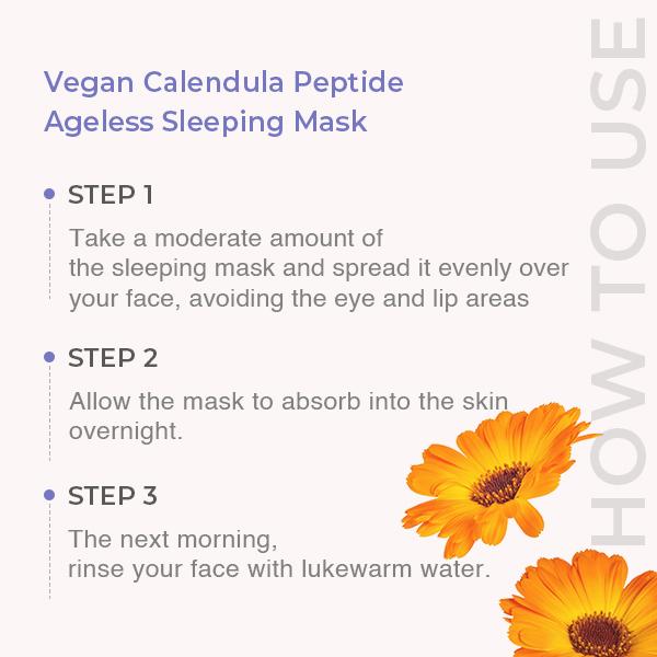 [Mary&May] Vegan Calendula Peptide Ageless Sleeping Mask - Overnight Hydration Face Gel Mask Korean Facial Mask - Soothing Acne, and Anti-Aging with Ceramide, Hyaluronic Acid, Cica, 3.7 fl.oz. korea  face