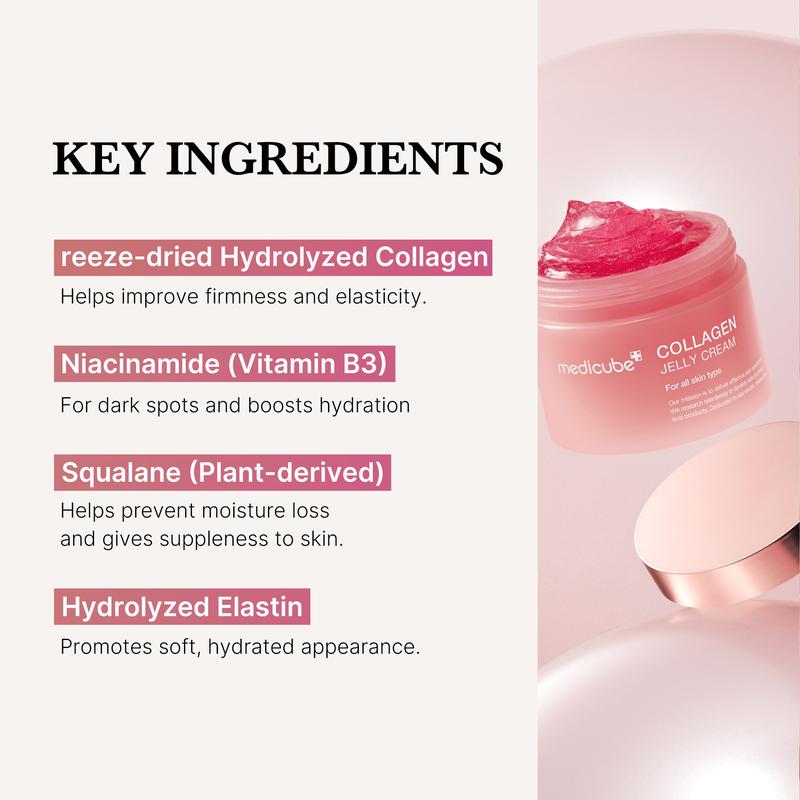 [Medicube Official] Collagen Niacinamide Jelly Cream (Hydrolyzed Collagen + Niacinamide) Instant Glow Booster | Korean Glass Glow l Facial Moisturizer