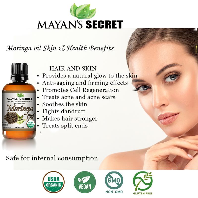 Certified Organic Moringa Oil for Body Care and Comfort