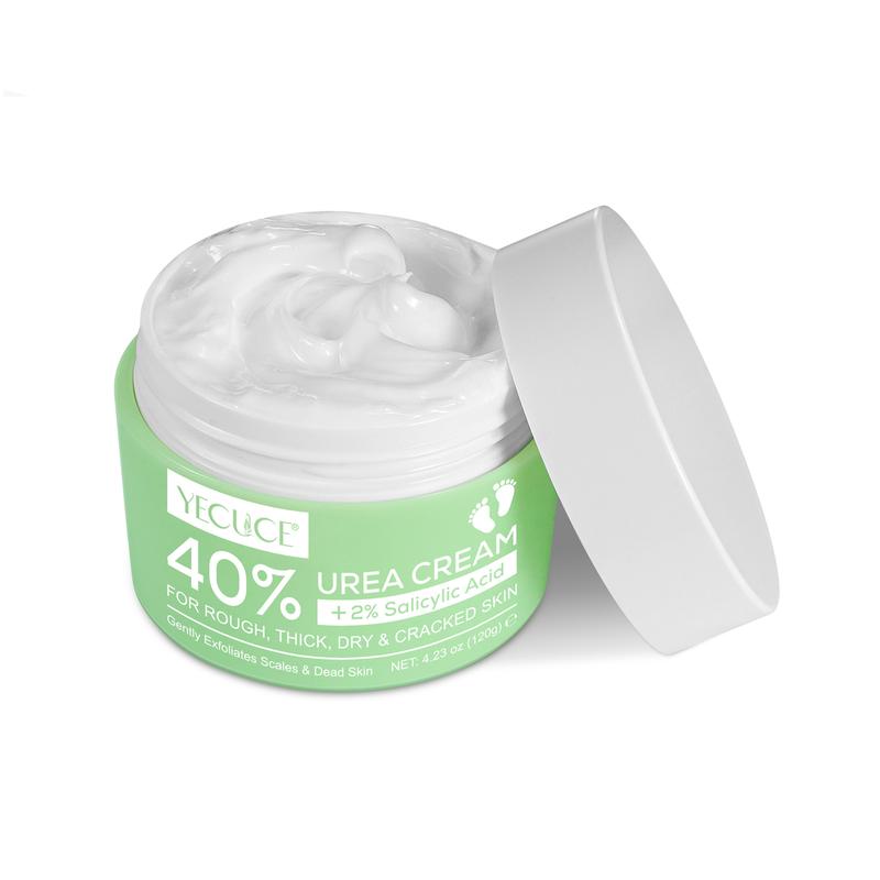 Yecuce Urea Cream 40% plus Salicylic Acid 2%, Foot Cream for Dry Cracked Heels Feet Knees Elbows Hands