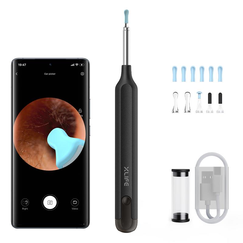 Ear Wax Removal Kit, Ear Pick, Earwax Remover Tool with 108ОP HDWireless Far Camera, Ear Cleaner with 6 LED Lights, for iPhone, iPad &Android Smart Phones