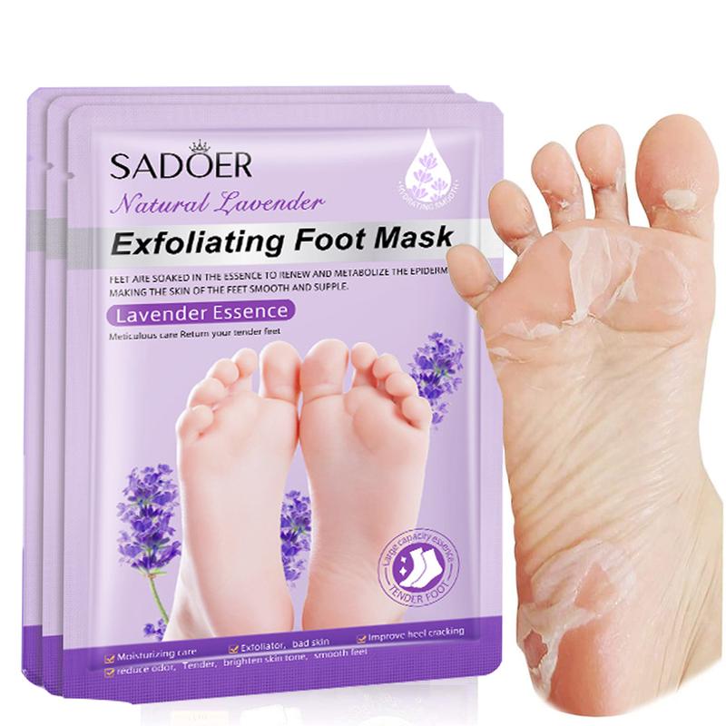 Foot Peel Mask 10 Pack, Exfoliator Peel Off Calluses Dead Skin Callus Remover, Baby Soft Smooth Touch Feet-Men Women (Lavender)