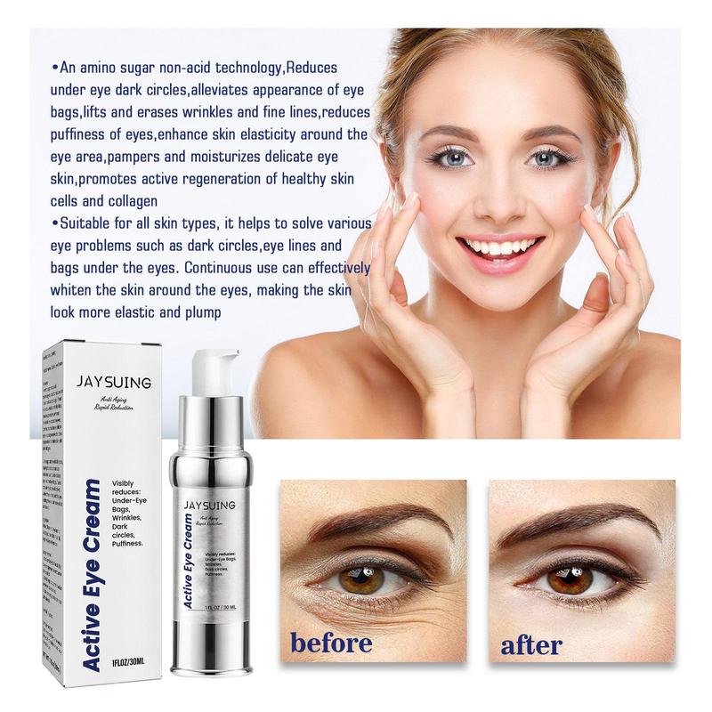 [Free Shipping] Active Anti-Wrinkle Eye Cream, Active Emulsion, Fade Fine Lines around Eyes, Anti-Wrinkle, Moisturizing, Anti-Aging, Tighten and Delicate Skin, Skin Care Comfort Hydrate