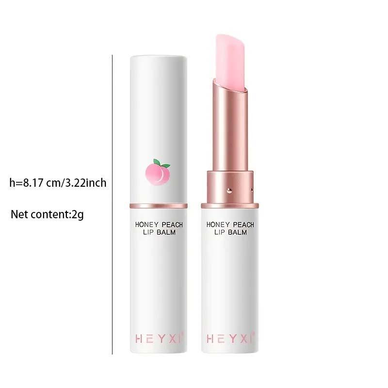 Honey Peach Lip Care Lip Balm, Temperature Color Changing Lip Balm, Moisturizing Lip Mask Lip Gel Lip Moisturizer Comfort Dry Lips, Glossy Lipstick Lip Glaze Stick, Lighter Lipstick