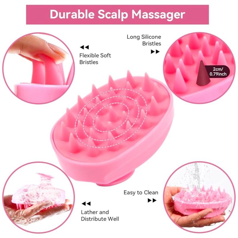 Gentle Hair Scalp Massager with Silicone Material and Wide-Toothed Comb for Complete Hair Care