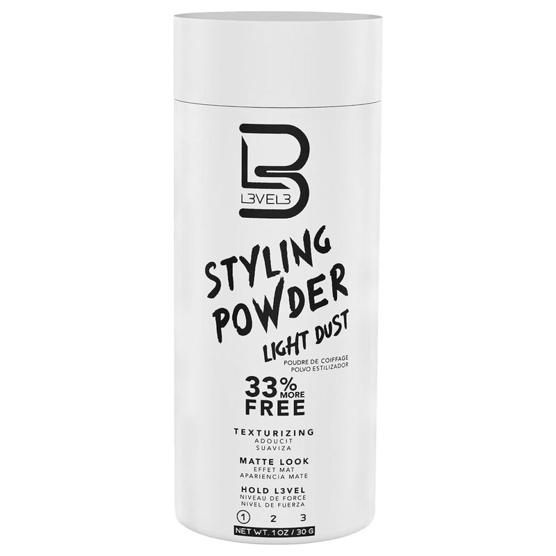 L3 Level 3 Styling Powder - Natural Look Mens Powder - Easy to Apply with No Oil or Greasy Residue Haircare Matte Comfort