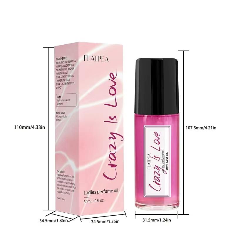 CRAZY IN LOVE ROLL ON OIL, women's perfume, women's elegant perfume, pheromone women's perfume, suitable for daily outings, dating, parties, Christmas, Thanksgiving Crazy In roll-on perfume Women's Long