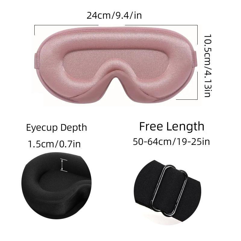 3D Sleep Mask for Side Sleeper, 1 Count 3D Sleep Mask with Adjustable Strap & Earplugs , Soothing Unisex Eye Shade for Restful Sleep & Travel