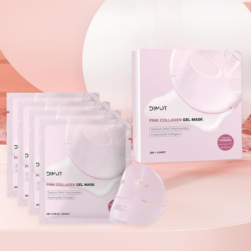 Collagen Jelly Gel Mask, 1 Box Overnight Face Mask for Glass Glow Skin, Firming, Moisturizing and Evens Skin Tone