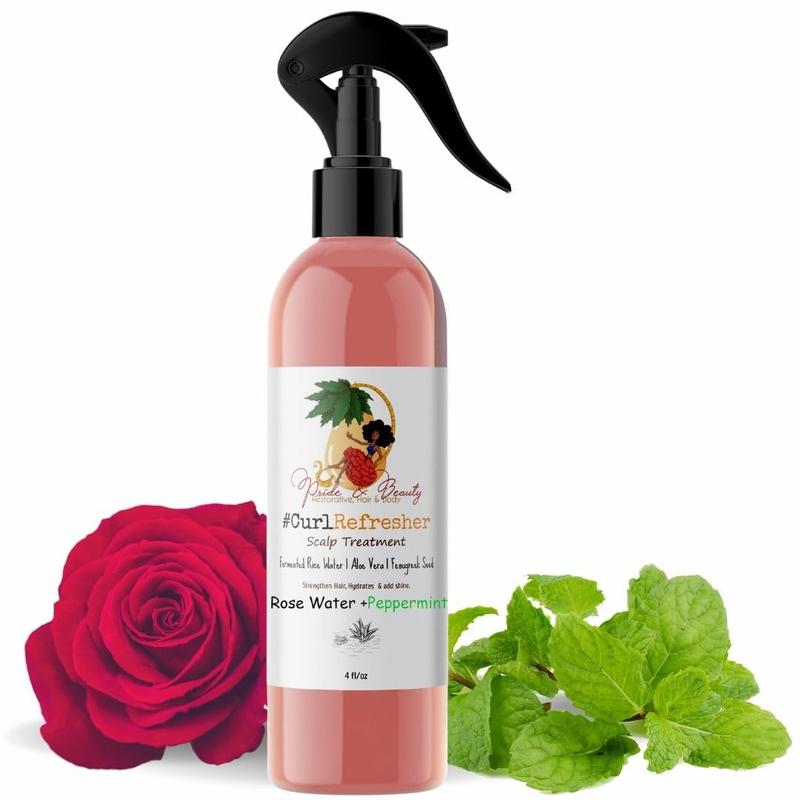 Daily Moisturizing Refreshing Spray, Rose Water for Hair, Hair and Scalp Moisturizer with Peppermint, 4 OUNCES