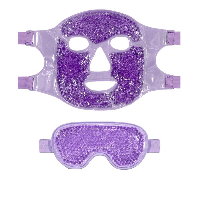 Ice Facial Mask & Eye Mask, 2 Counts set Reusable Face Make & Eye Mask, Cold Compress & Hot Compress Facial Beauty Mask, Beauty Ice Mask