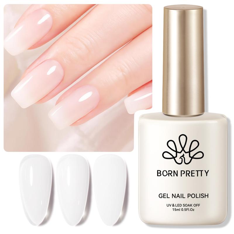 BORN PRETTY Hema-Free X-Jelly Gel 15ml One Bottle Milky Jelly Ice Jelly Semi Jelly Nail Polish DIY At Home Salon Style Nail Art Nail Care