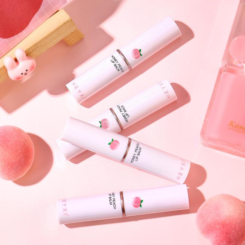 Honey Peach Lip Care Lip Balm, Temperature Color Changing Lip Balm, Moisturizing Lip Mask Lip Gel Lip Moisturizer Comfort Dry Lips, Glossy Lipstick Lip Glaze Stick, Lighter Lipstick