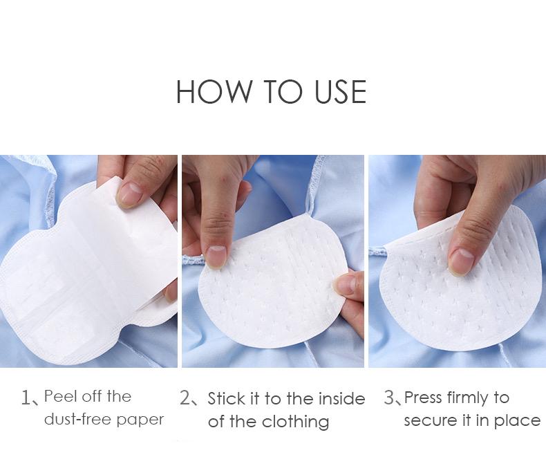 Disposable Sweat Pads Sweat Absorbing Pads Underarm Cleanser Pads Sticker Antiperspirant Pads