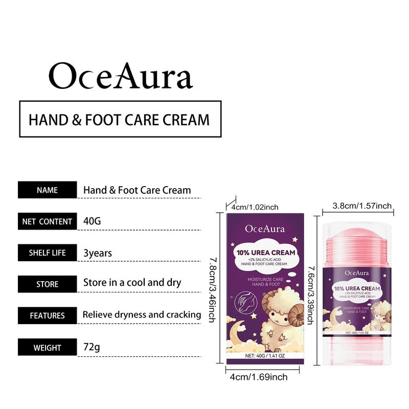 42% Urea & 2% Salicylic Acid Hand & Foot Cream, 2 Counts Moisturizing Personal Care Stick for Hand & Foot, Back To School, Portable Moisturizer for Dry Cracked Hands & Feet Skin