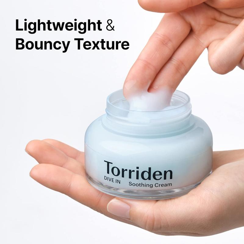 [Torriden] DIVE-IN Soothing Cream 100ml, Revitalizing Facial Moisturizer for Sensitive, Dry Skin, Fragrance-free, Alcohol-free, No Colorants, ph Balance, Cooling and Soothing Cream, Vegan, Cruelty-Free, Korean SkinCare, Viral Soothing Cream