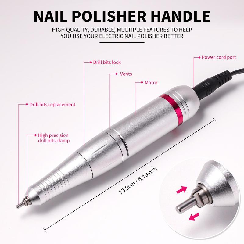 45000RPM Electric Nail Drill, 1 Set Professional Nail File Drill with Drill Bits, Electric Nail File Drill Machine for Acrylic Nails