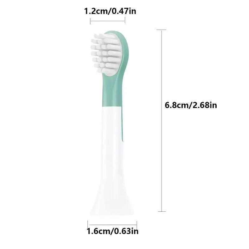 Philips Sonic Electric Toothbrush Replacement Heads, 4 Counts Soft Electric Toothbrush Heads, Individually Packaged Oral Care Product for Kids