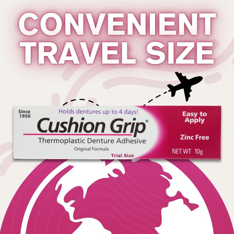 [NEW 2024 - COMBO 1 PACK] Cushion Grip - A Soft Pliable Thermoplastic Denture Adhesive for Refitting and Tightening 0.35 Oz (10 Grams) Oral Waterproof - BLACK FRIDAY SALE 51%