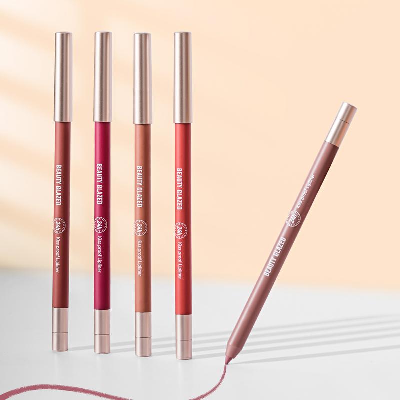 Beauty Glazed Creamy Automatic Lip Liner, Matte Silky Lip Liner, Waterproof and smudge-proof, easy to apply, 24 hours of long-lasting makeup, perfect for everyday makeup!