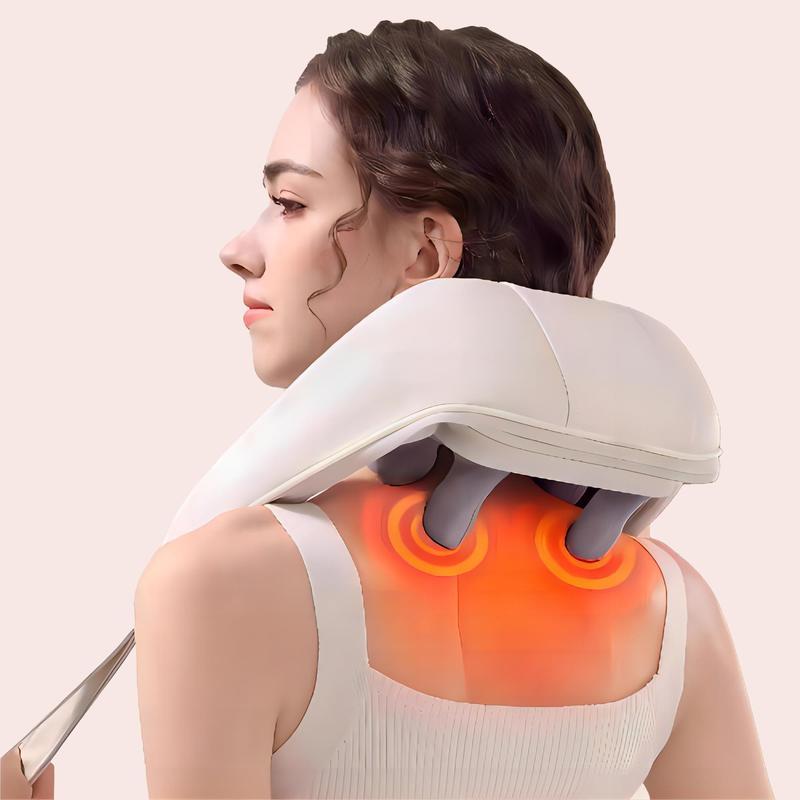 Electric Heat Neck Massage Shawl Shiatsu Kneading Cervical Spine Massager Car Home Back Shoulder Neck Trapezius Muscle Massager Comfort hip gray