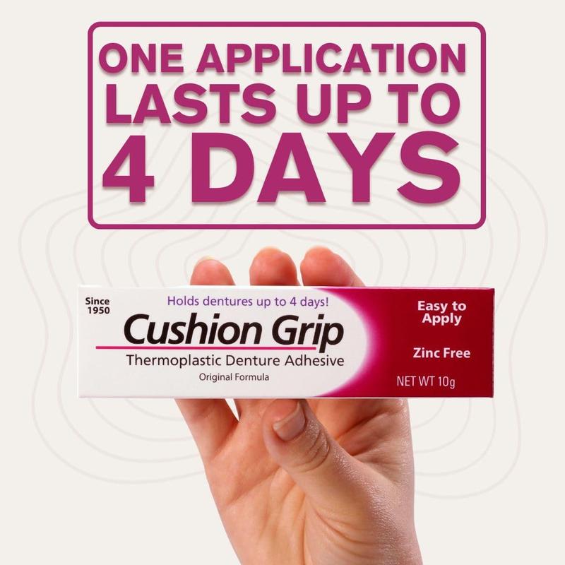 [NEW 2024 - COMBO 1 PACK] Cushion Grip - A Soft Pliable Thermoplastic Denture Adhesive for Refitting and Tightening 0.35 Oz (10 Grams) Oral Waterproof - BLACK FRIDAY SALE 51%