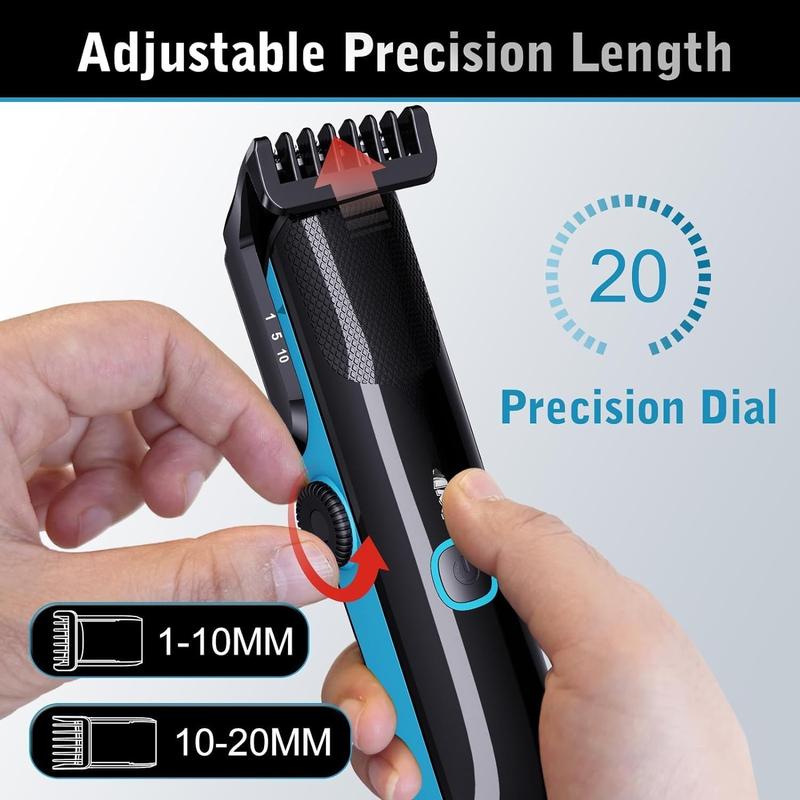 All in One Beard Trimmer with Adjustable Combs - Waterproof Trimmer for Men, Hair Clippers, Nose Trimmer, Electric Razor Shaver for Mustache Nose Body Face Grooming, Gifts for Men