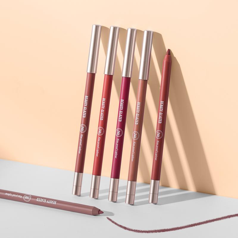 Beauty Glazed Creamy Automatic Lip Liner, Matte Silky Lip Liner, Waterproof and smudge-proof, easy to apply, 24 hours of long-lasting makeup, perfect for everyday makeup!