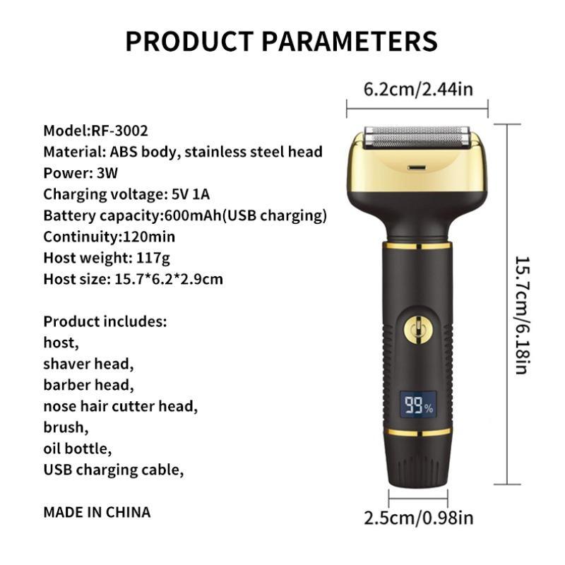 3 in 1 Electric Hair Trimmer Set, Multifunctional Portable Rechargeable Hair Clipper Set, Professional Hair Epilator for Men, Electric Shaver, Comfort Epilator, Christmas, Fall Gift, Men Gifts, Winter Gift, Christmas Gift