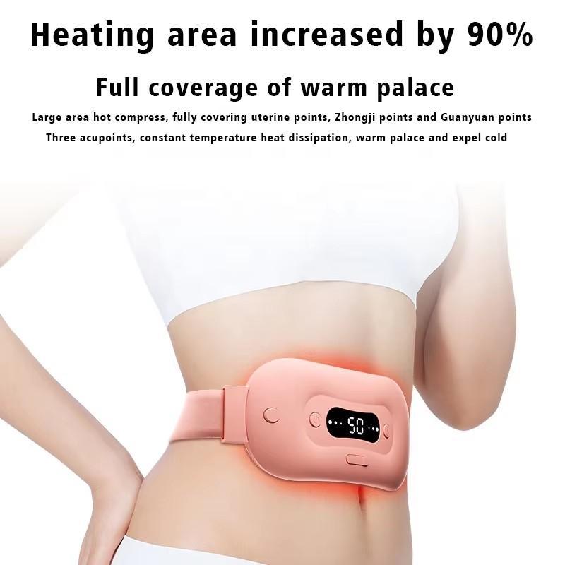 Women's Menstruation Heating Pad, Vibration Belly Massage Hot Compress Uterus Warmer Belt, Heating Waist Belt for Women