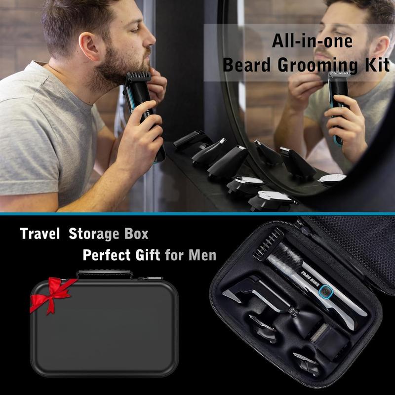 All in One Beard Trimmer with Adjustable Combs - Waterproof Trimmer for Men, Hair Clippers, Nose Trimmer, Electric Razor Shaver for Mustache Nose Body Face Grooming, Gifts for Men